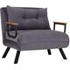 Fauteuil convertible en tissu sando gris