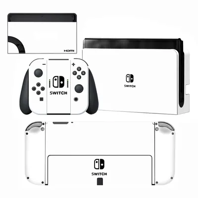 Rein rosa weiße Farbe Vinyl-Bildschirm-Hautschutzaufkleber für Nintendo Switch Oled-Konsole + Image