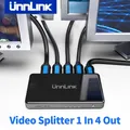 Unnlink HDMI Splitter 1X4 UHD 4K 30Hz FHD1080P 60Hz 1 In 4 Out für Smart LED TV MI Box Projektor