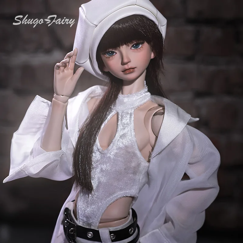 Senlwin bjd Puppe 1/4 bubo moderne Mode Hip-Hop-Stil weiß lässig bequeme Seil hose Baskenmütze Kugelgelenk Puppen Shuga fairy
