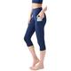 LOS OJOS Capri Leggings Damen – Yogahose mit Taschen, Workout-Leggings mit hoher Speck-Weg-Taille für Frauen