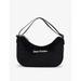 Logo-plaque Velour Shoulder Bag - Black - Juicy Couture Shoulder Bags