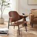 Art Leon Genuine Leather Accent Chair