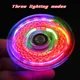 Crystal Luminous LED Light Fidget Spinner Hand Top Spinners Glow in Dark EDC Stress Relief Toys