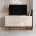 Living Skog Alba Buffet Sideboard with 3 Drawers and Natural Wood Legs