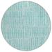 Addison Rugs Chantille ACN674 Teal 8 x 8 Indoor Outdoor Round Area Rug Easy Clean Machine Washable Non Shedding Bedroom Entry Living Room Dining Room Kitchen Patio Rug