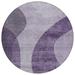 Addison Rugs Chantille ACN657 Purple 8 x 8 Indoor Outdoor Round Area Rug Easy Clean Machine Washable Non Shedding Bedroom Entry Living Room Dining Room Kitchen Patio Rug