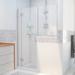 Dreamline Unidoor-X 72-72 1/2 in. W x 72 in. H Frameless Hinged Shower Door in Brushed Nickel D1303636-04