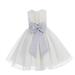 Ekidsbridal Ivory Lace Organza Flower Girl Dress Communion Baptism Gown for Church Christening Ballroom Dance Recital 186T 4