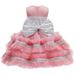 APEXFWDT Toddler Baby Girl Tutu Dress Sleeveless Party Formal Dress Little Girls Mesh Lace Wedding Gown Tulle Dress with Bowknot