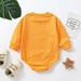 eczipvz Baby Bodysuit Baby Boys Girls Long Sleeve Letter Bodysuit Romper Outfits Crawl Walk Baby Boy (Orange 6-9 Months)