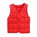 OGLCCG Toddler Baby V Neck Puffer Vest Quilted Fall Winter Lightweight Sleeveless Down Jackets Button Waistcoat Outwear for Kids Boys Girls 1-14Y
