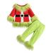 Kids Baby Christmas Outfits Set Boys Girls Plush Tops and Pants Child 2 Piece Fuzzy Suits