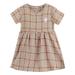 EHQJNJ Baby Girl Outfits 9-12 Months Romper Toddler Kids Baby Girls Summer Casual Short Sleeves Striped Plaid Party Princess Dress Clothes Khaki Geometric Baby Outfit Girl