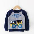 eczipvz Baby Boy Clothes Toddler Boys Girls Patchwork Colour Cartoon Car Print Sweater Long Sleeve Warm Knitted Pullover (Navy 3-4 Years)