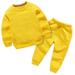 Winter Savings Clearance 2023! TUOBARR Toddler Boy Fall Outfits Fall Outfits for Toddler Girl Boy Long Sleeve Top and Long Pants Set Toddler Sweatsuits Yellow 2-3 Years