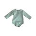 Meuva Baby Unisex Cotton Candy Color Solid Long Sleeve Cotton Romper Bodysuit Take Home Outfit for Baby Boy Bear Baby Boy Clothes 4 Piece Baby Boys Clothes 9 Months Baby Undershirts Boys