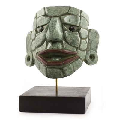 Jade mask, 'Maya Lord of El Naranjo' (large)