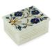 Marble inlay jewelry box, 'Floral World Heritage'