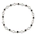 Smoky quartz link anklet, 'Elegant Simplicity'