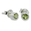 Peridot stud earrings, 'Light'