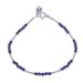 Softest Voice in Blue,'Sterling Silver and Lapis Lazuli Beaded Bracelet'