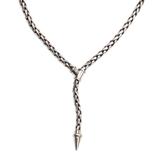 Snaking Tail,'Sterling Silver Naga Chain Y Necklace from Bali'