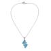 Distinguished Diagonals,'Fair Trade Modern Amazonite Necklace in Andean 925 Silver'