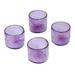 Twilight Storm,'Recycled Glass Hand Blown Purple Juice Glasses (Set of 4)'