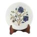 Blue Daisies,'Daisy Motif Marble Inlay Decorative Plate from India'