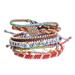 Histories,'Colorful Glass Beaded Macrame Bracelets (Set of 7)'