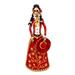 La Catrina Charra,'Red and Gold Charra Catrina Sculpture'