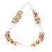 Flower Festival,'Artisan Crafted Floral Glass Beaded Necklace from Guatemala'