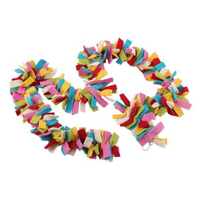 Vivacious Celebrations,'Handcrafted Colorful Wool Felt Garland with Cotton Loops'