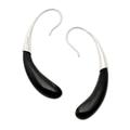 Dark Princess,'Minimalist High-Polished Sterling Silver Drop Earrings'