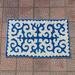 Classic Magic,'Handmade Classic Blue and White Shyrdak Wool Area Rug (2x4)'