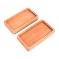 Drinking Geometry,'Set of Two Handcrafted Geometric Longan Wood Coasters'