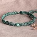Stylish Aqua,'Jade Macrame Choker Necklace Handmade in Aqua Cotton Cords'