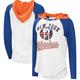 Women's G-III Sports by Carl Banks White/Heather Royal New York Islanders MVP Raglan Lightweight Hooded T-Shirt