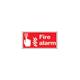 Sitesafe Fire Alarm Rigid PVC Sign - 200 x 100mm