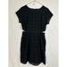 Madewell Dresses | Madewell Eyelet Cutout Dress Women's 10 Black Cotton Lined Back Zip Round Neck | Color: Black | Size: 10