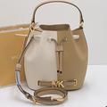 Michael Kors Bags | Michael Kors Reed Medium Two-Tone Pebbled Leather Bucket Bag Nwt Camel Multi | Color: Tan/White | Size: Medium