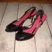 Kate Spade Shoes | Kate Spade Black Patent Criss Cross Peep Toe Sling Heels 9m | Color: Black | Size: 9