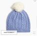 J. Crew Accessories | Jcrew Cable Pom-Pom Beanie Hat | Color: Blue | Size: Os