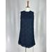 Kate Spade Dresses | Kate Spade Women’s Navy Blue Embroidered Sleeveless Shift Dress Sz 2 | Color: Blue | Size: 2