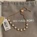 Michael Kors Jewelry | Michael Kors White Jade And Crystal Slider Bracelet | Color: Gold/Red/White | Size: Os