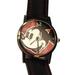 Disney Accessories | Mickey Mouse Disney Red Black Silver Face Watch Stitched 11200331 Time Works | Color: Black/Red/Silver | Size: Os