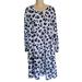 Lularoe Dresses | Lularoe Emily Long Sleeve Animal Print Dress Size Women's Medium New With Tags | Color: Purple/White | Size: M