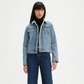 Levi's Jackets & Coats | Levi’s Denim Sherpa Jacket | Color: Blue/White | Size: S