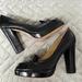 Coach Shoes | Like New Coach Leather Platform Loafer Heels Sz 6 | Color: Black | Size: 6